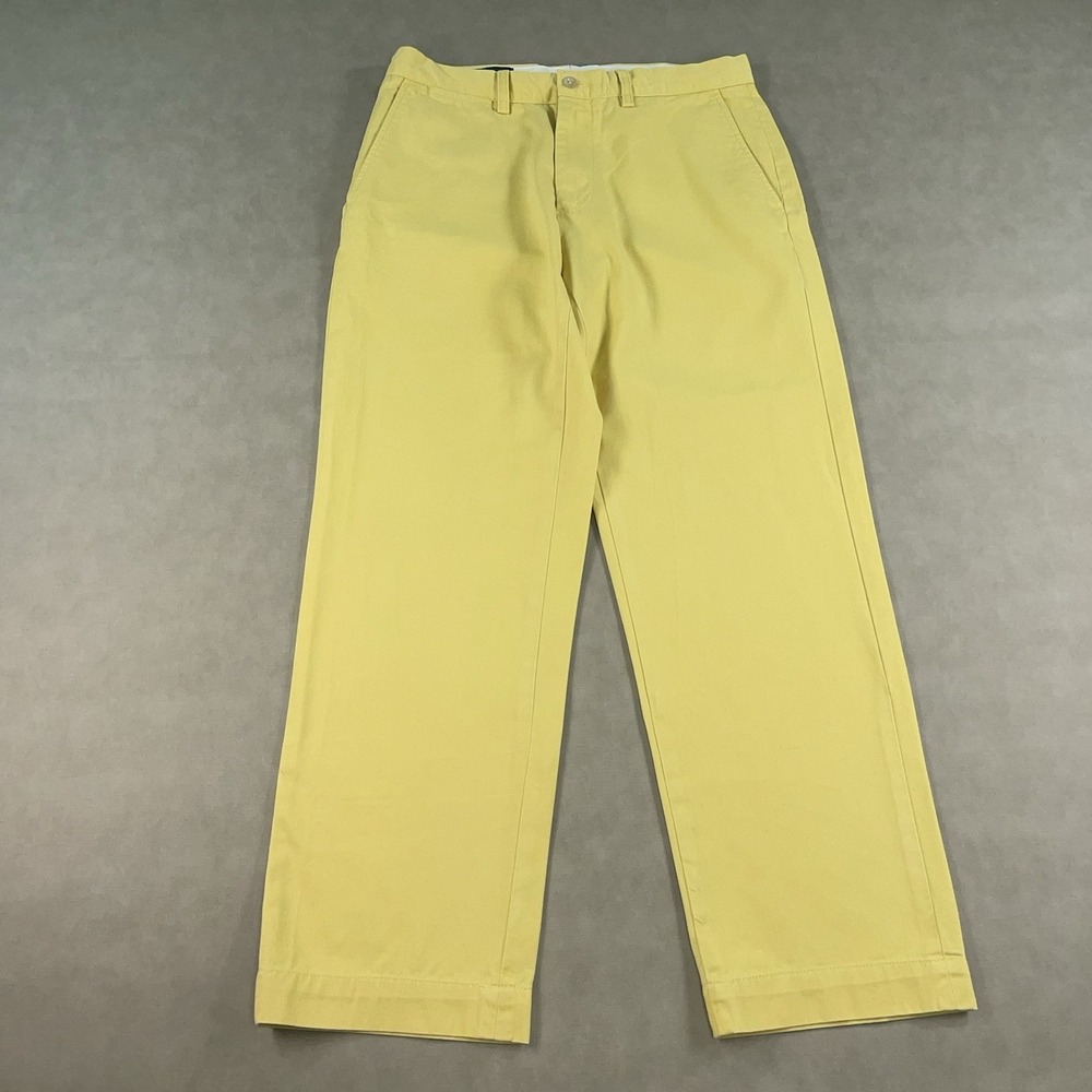 Vintage Polo Ralph Lauren Pants Yellow Preston Chino Trousers Preppy 32x30